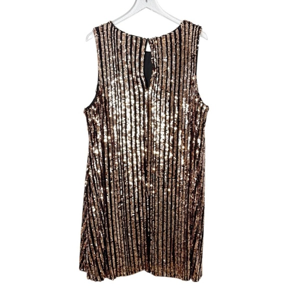 Torrid Sequin Rose Gold Black Women’s Sleeveless Party Mini Dress Sz 3X - Picture 9 of 12